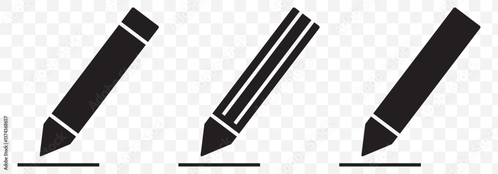 Poster edit icon vector isolated on transparent background. pencil icon. sign up icon vector. edit text. ep