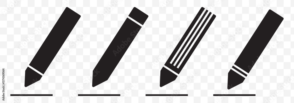 Poster edit icon vector isolated on transparent background. pencil icon. sign up icon vector. edit text. ep