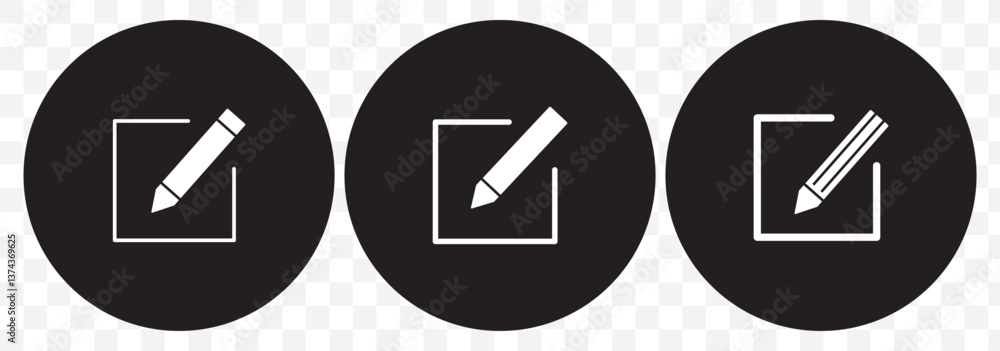 Poster edit icon vector isolated on transparent background. pencil icon. sign up icon vector. edit text. ep
