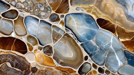 Beautiful geode textures with layered colors and patterns found in natural stones