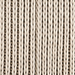 Textured Beige Knit Fabric Close-Up Detailed Wool Weave, Pattern, Texture, Knitting, Woolen, Cloth.