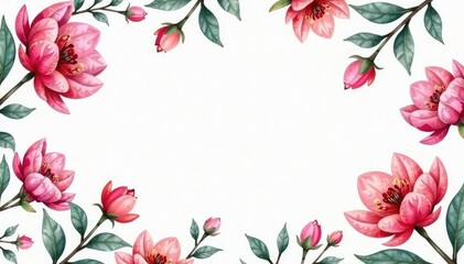 Delicate watercolor floral pattern, perfect for spring events , flyer, botanical, soft