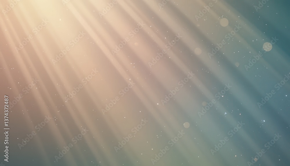 Poster radiant sunlight beams illuminating sparkling particles in a serene atmosphere abstract nature backg
