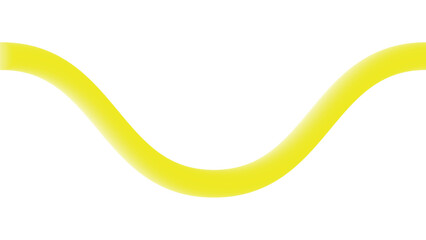 A vibrant, smooth yellow curved line against a pure white background.