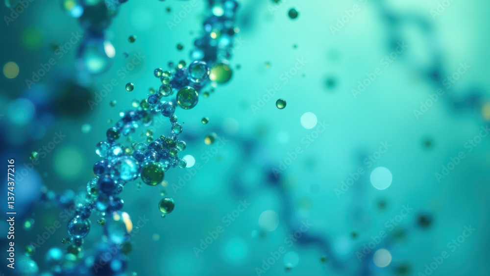 Aufkleber glp1 molecular structure with a blurred background emphasizing its importance in biochemistry resear