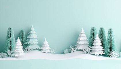 Fototapeta premium Winter Forest Scene (1)