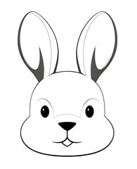 Rabbit  head vector