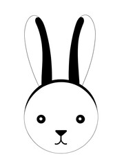 vector illustration of a rabbit head 