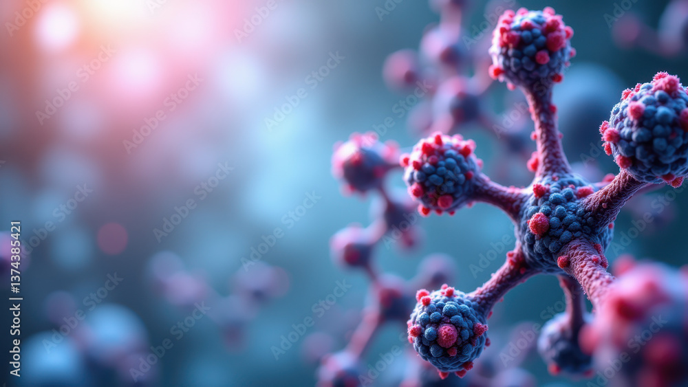 Aufkleber a microscopic view of a glp-1 molecule showing its structure and symmetry.