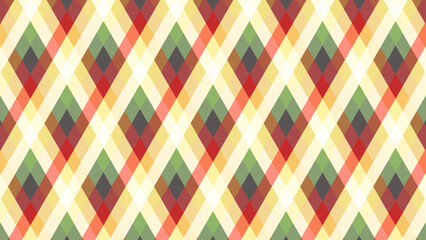 A vibrant geometric pattern of colorful squares and diamonds creates a retro seamless texture