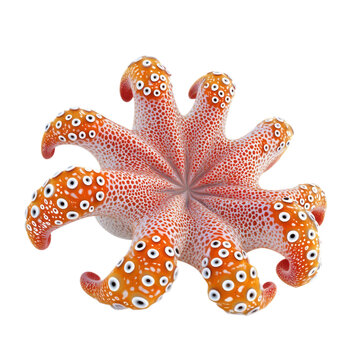 3D icon of Botryllus (Colonial tunicate) isolated on transparency background