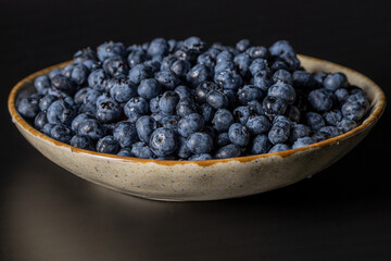 Fresh blueberry background. Blueberry Texture Close Blueberry Antioxidant Organic Superpeed Bowl Concept Healthy Nutrition