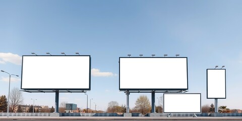 Obraz premium Modern Billboard Mockup Design Template for Digital Marketing