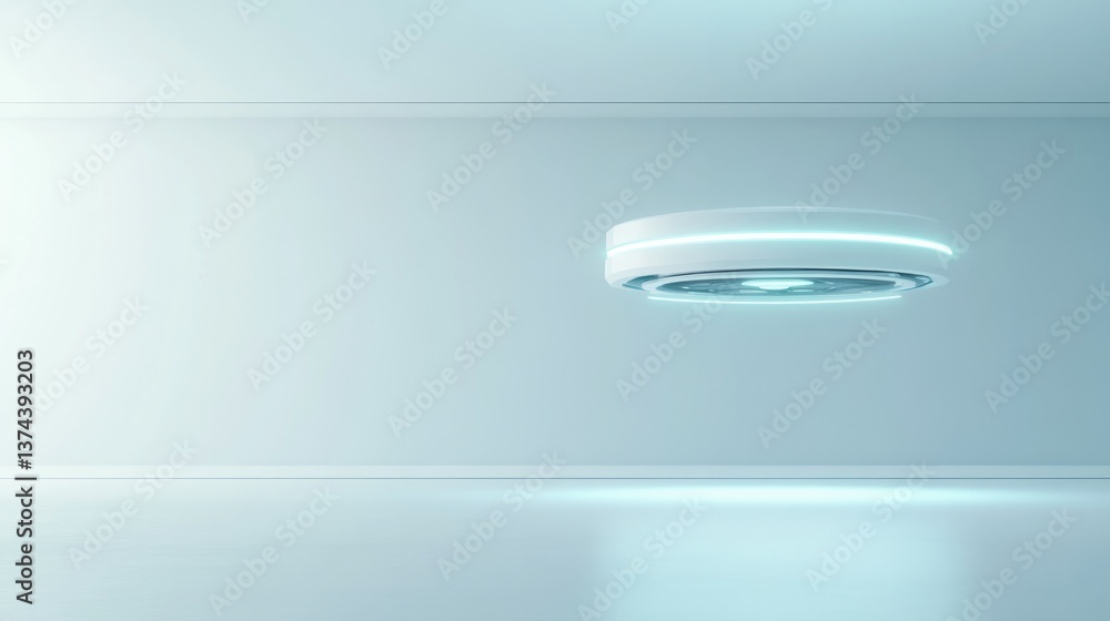 Aufkleber 3d model of futuristic medical device bathed in soft ambient lighting floating in clean minimalistic