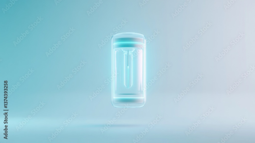 Aufkleber 3d model of futuristic medical device bathed in soft ambient lighting floating in clean minimalistic