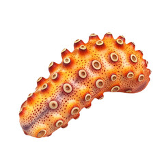3D icon of Holothuria (Sea cucumber genus) isolated on transparency background
