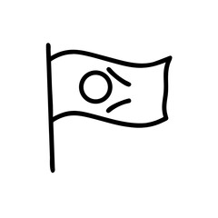 日本の国旗アイコンのベクタ.