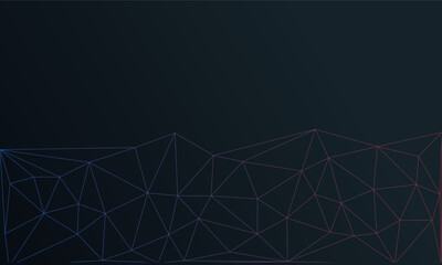 Abstract network of lines forming geometric patterns, highlighted with subtle colored outlines on a dark background. Represents concepts like connectivity, technology, and structure.