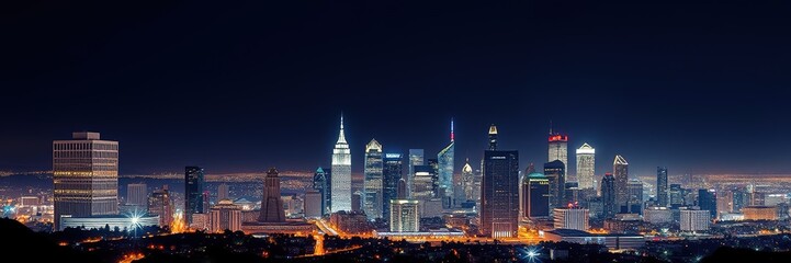 Obraz premium Los Angeles Skyline Silhouette - Modern Cityscape Design