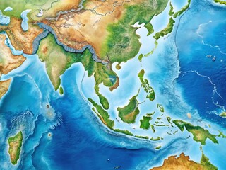 Indian Ocean Map, World Map, Geographic, Ocean, Globe, Navigation, Travel, Exploration