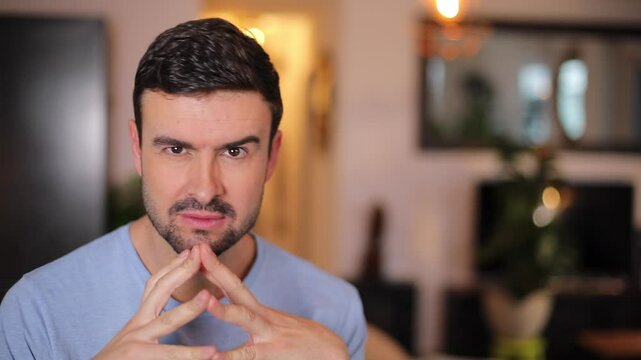 Man planning an evil revenge 