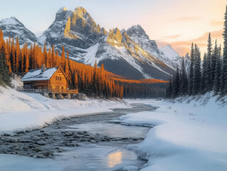winter landscape in the alps
