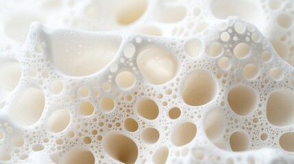 Close up of airy, foamy texture creates a stunning, organic backdrop.