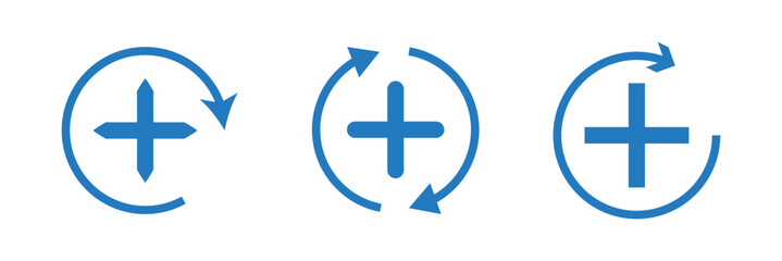 Health recovery flat vector signs set. Health recovery icon.