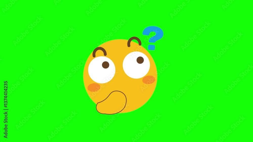 Fototapete question mark animation pop up question mark flat alpha looping 4k question mark confused dizzy. que