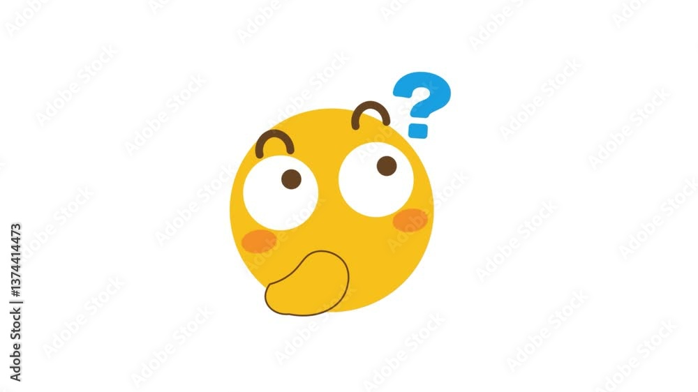 Fototapete question mark animation pop up question mark flat alpha looping 4k question mark confused dizzy. que