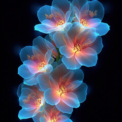 Bioluminescent Snapdragon Flowers 