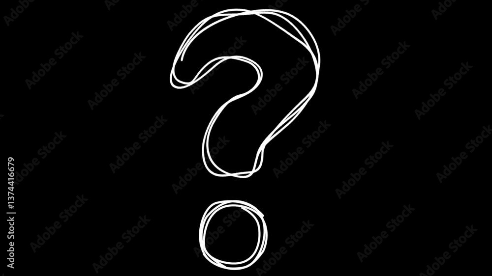 Poster question mark animation pop up question mark flat alpha looping 4k question mark confused dizzy. que