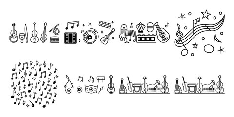 Obraz premium music notes background