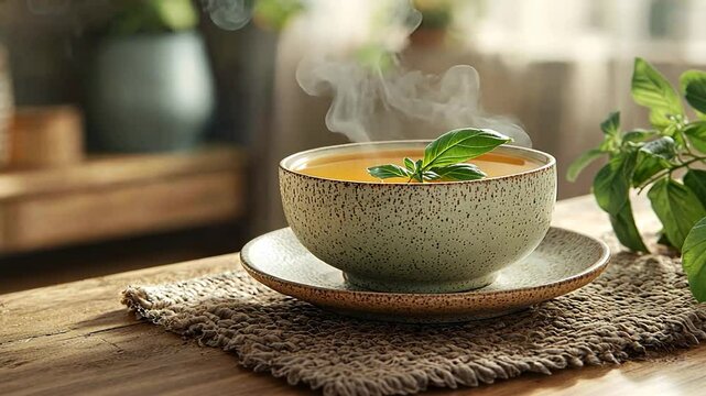 black tea with tulsi leaves video indian chai