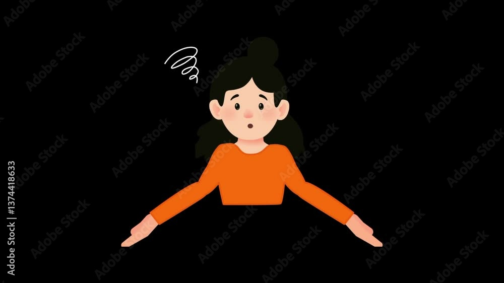 Fototapete question mark animation pop up question mark flat alpha looping 4k question mark confused dizzy. que