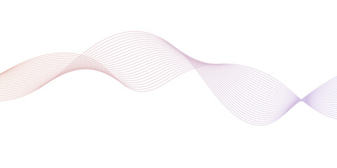 Smooth Wave Line Background. Abstract Flowing Curve with Gradient Effect