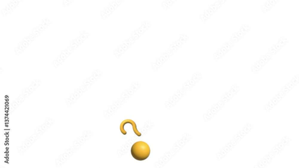 Fototapete question mark animation pop up question mark flat alpha looping 4k question mark confused dizzy. que