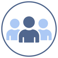 Group Flat Blue Icon