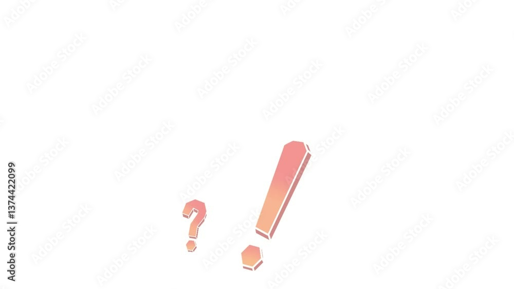 Fototapete question mark animation pop up question mark flat alpha looping 4k question mark confused dizzy. que