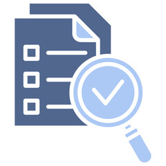 Evaluation Flat Blue Icon