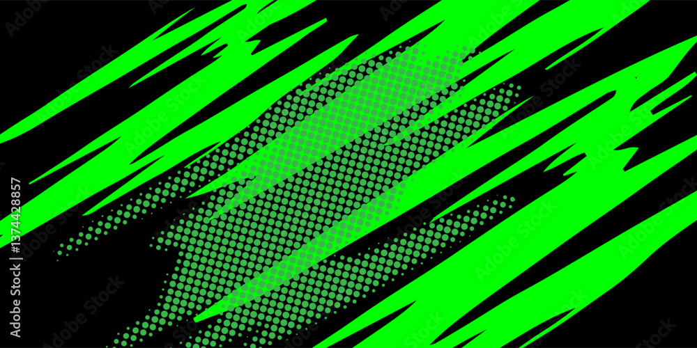 Aufkleber dots halftone yellow green color pattern gradient texture background.
