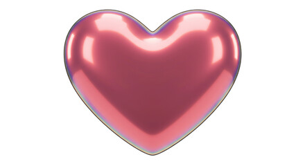 Isolated Glowing Pink Heart Symbolizing Tenderness Passion