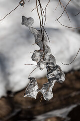 Ice formations in Finnish nature in early spring