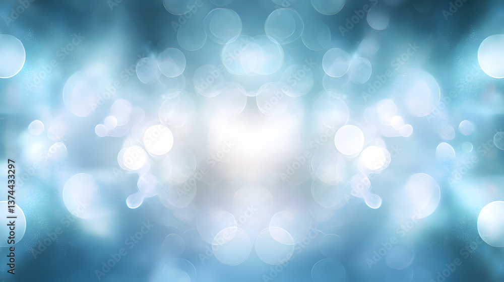 Poster dynamic blue bokeh wallpaper background artistic abstract design high-resolution digital media conce
