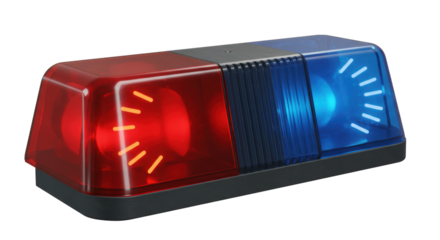 Isolated Flashing Police Siren