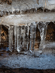 Ice formations in Finnish nature in early spring