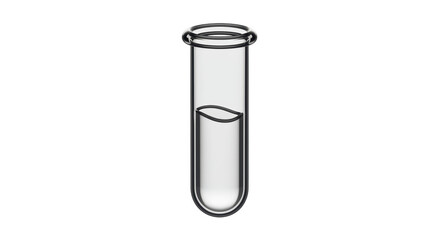 Isolated Laboratory Test Tube with Liquid