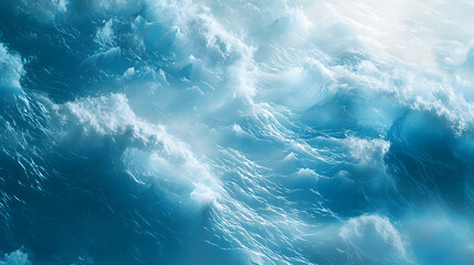 Dynamic ocean waves wallpaper background seascape digital art vivid colors aesthetic design for high-end digital media