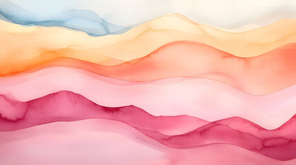Elegant watercolor wallpaper background design for luxury marketing soft pastel waves calm environment
