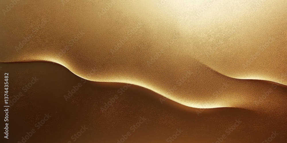 Poster grainy matte golden brass metallic texture with noise, creating an elegant pearl gold metal abstract